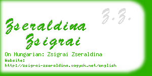 zseraldina zsigrai business card